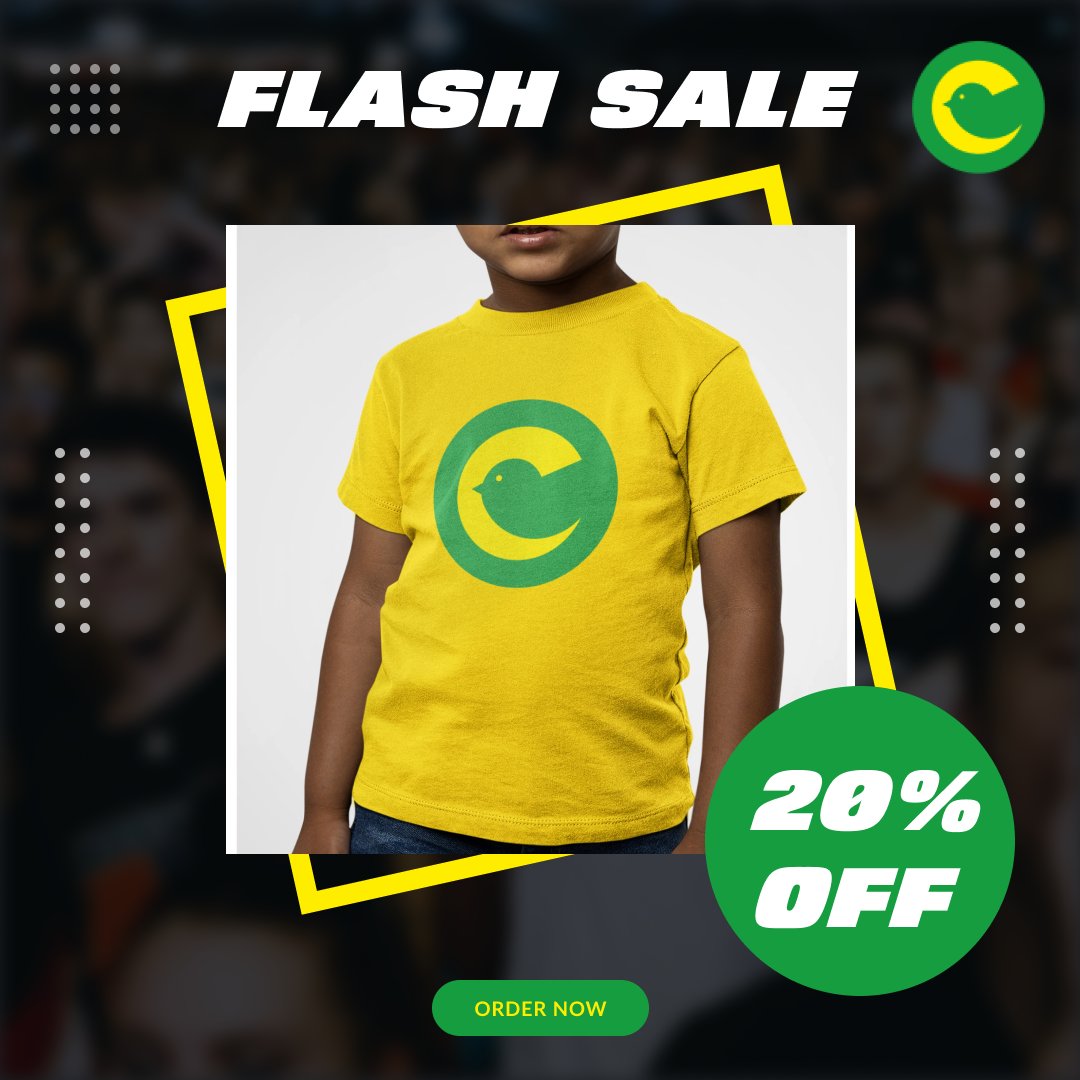🚨 FLASH SALE 🚨

We're in the thick of t-shirt season! It's time to share our deal of the day 🔥

Get 20% off any kids t-shirt on our store until midnight. Discount already applied at checkout.

Shop now 👉 theyellows.com/sale #NCFC