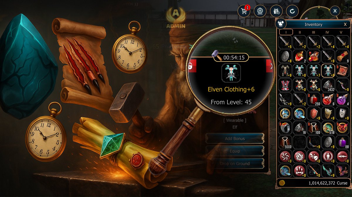 🚨 Major update to the item upgrade system in The Cursed Land!

Upgrading is no longer just luck — it's strategy.
A new cooldown mechanic now rewards smart decisions.

⛓️ Use scrolls to protect your items… but time is the trade-off.
🔥 Or take the risky route at the Blacksmith —