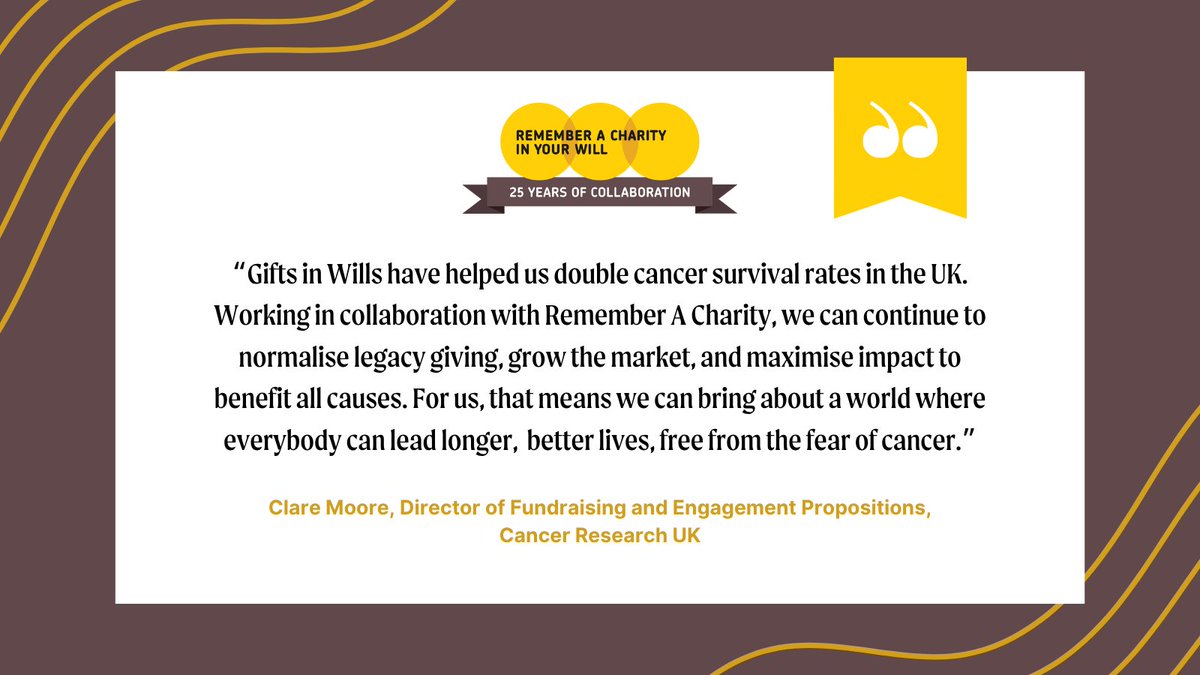 RememberCharity's tweet image. Gifts in Wills have helped double cancer survival rates in the UK💛 We’re proud to work with charities like @CR_UK  to grow #legacy giving, and secure a better future for all. Discover how you can join the Remember A Charity movement: rememberacharity.org.uk/about-us/for-c…