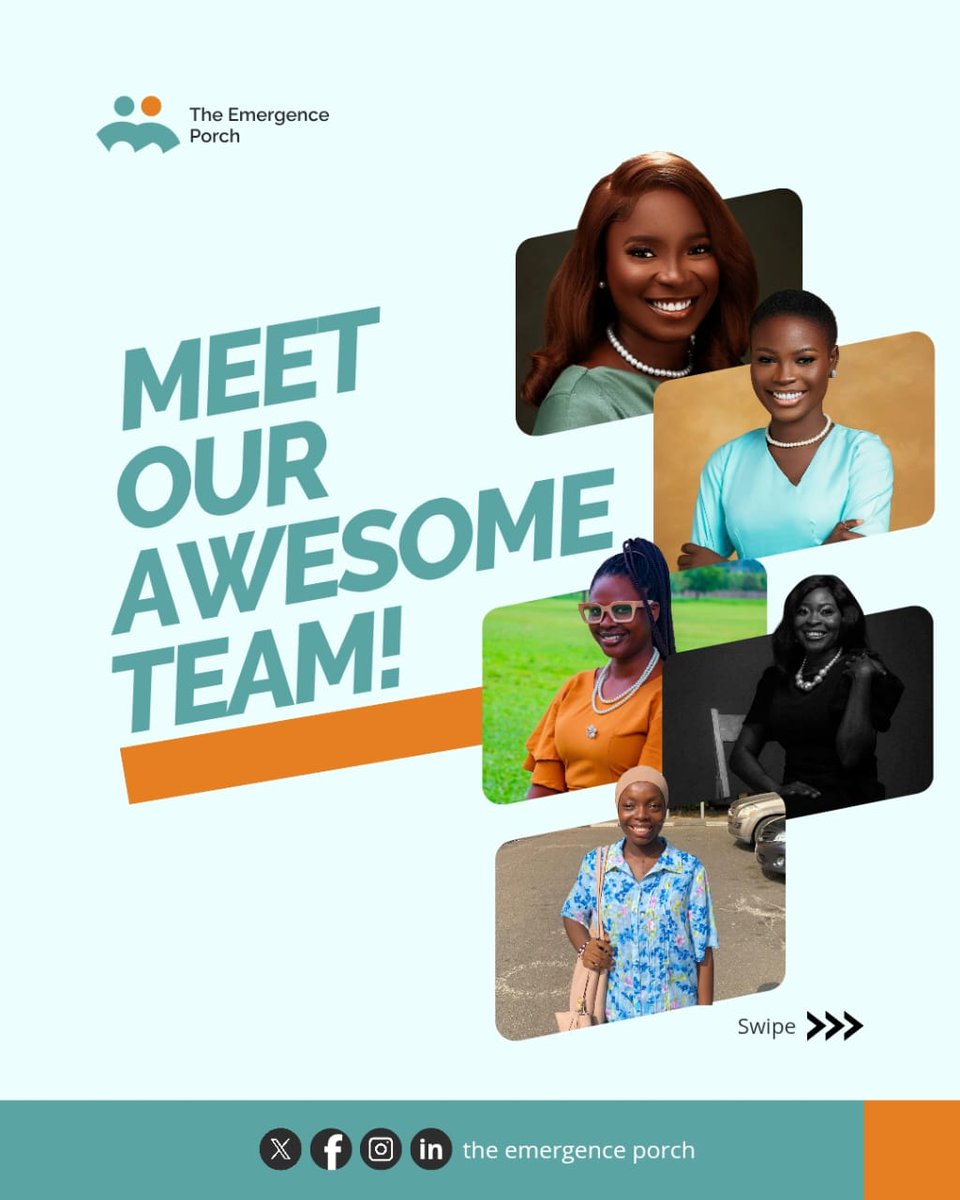 emergenceporch's tweet photo. Meet the Hearts Behind the Porch!
Every vision needs a heartbeat - this is ours.

At @emergenceporch, our pioneer leads are the trailblazers building a community where young Nigerians lead boldly and live purposefully.

Recognise a face? 
Show them some love.

#theemergenceporch https://t.co/AMOCBHRr9L