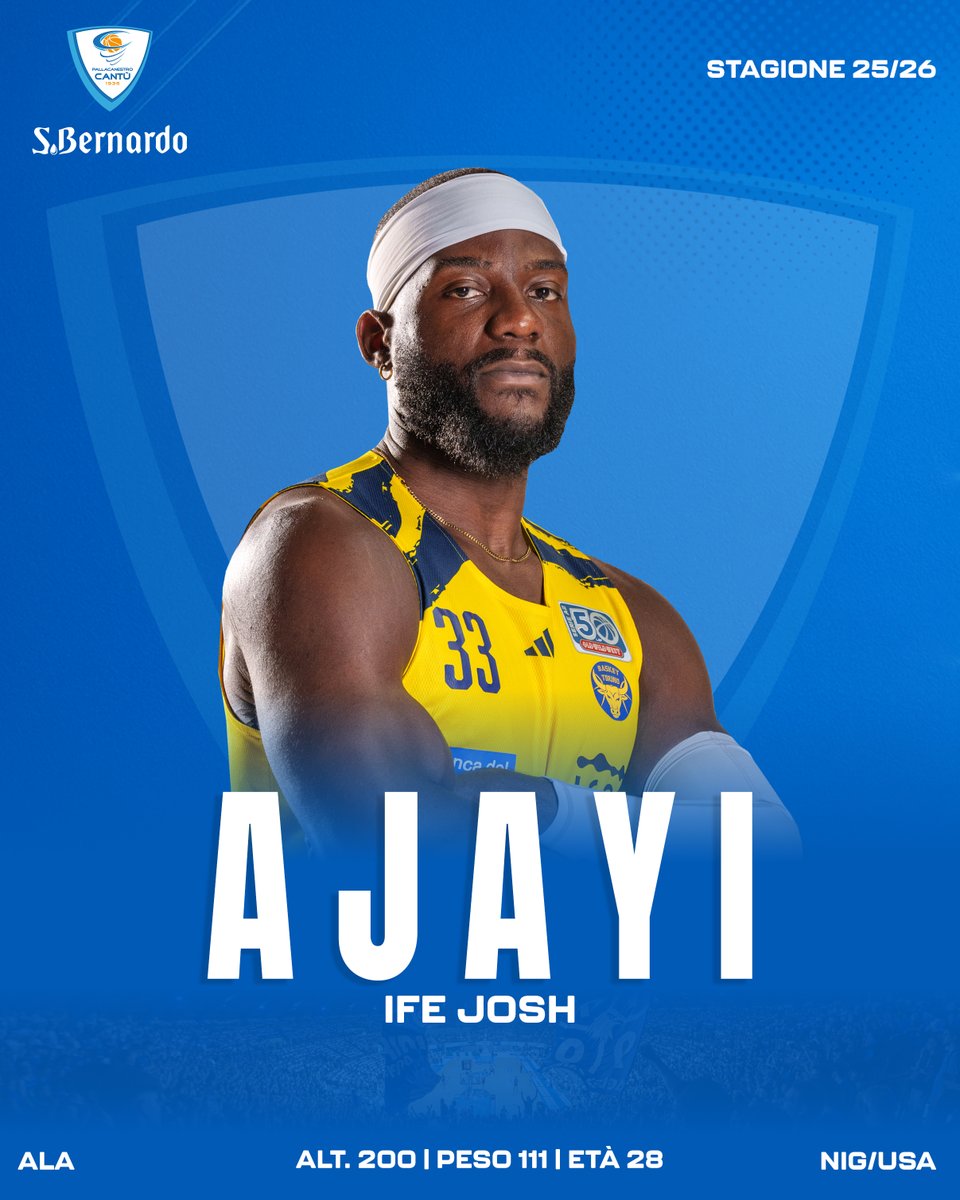 PallCantu's tweet image. 🤴 Atletismo ed energia: Benvenuto Ife Josh Ajayi 💥
Il comunicato ➡️ bit.ly/cs_iajayi