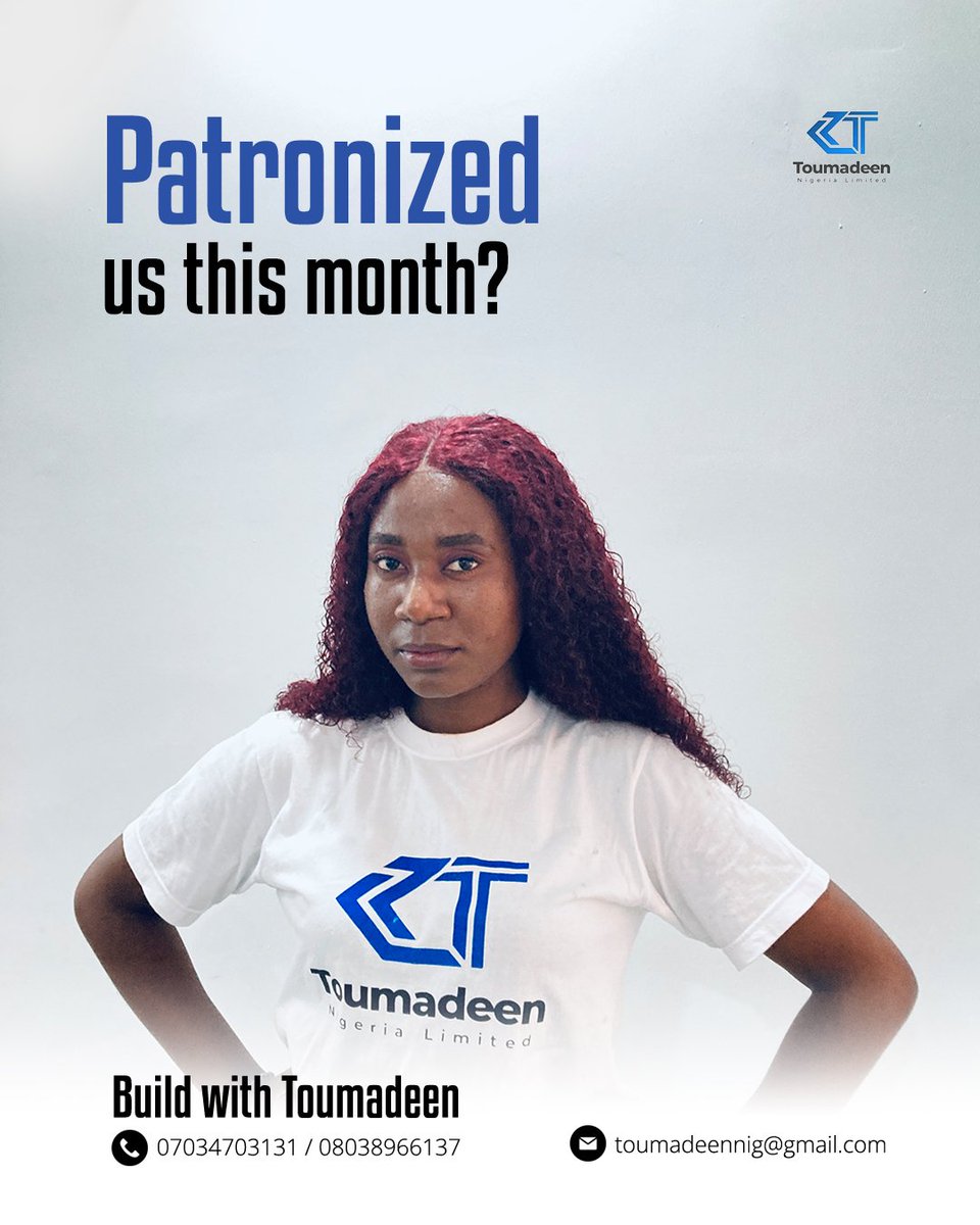 Patronised us this month or do you want us to call police for you?

We are your one stop shop for construction, interior finishing and project management. Build with us.

📞 07034703131 | 08038966137
📧 toumadeennig@gmail.com

#ToumadeenHomes