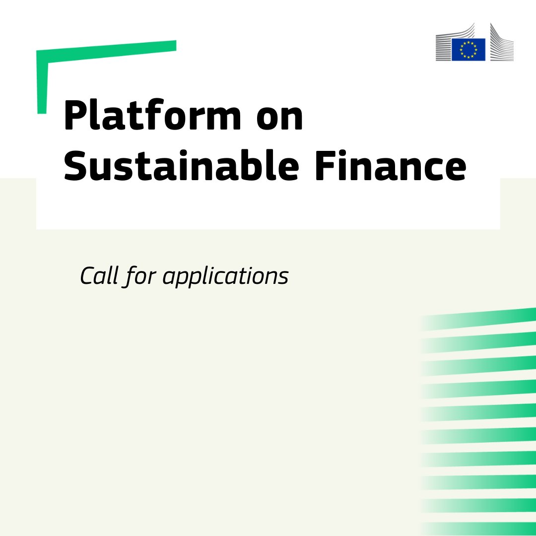 EU_Finance's tweet image. The @EU_Commission is launching a call for applications today to select members for the third Platform on Sustainable Finance.
If you are interested, apply by 7 September 2025.
Help us spread the word by sharing this post!
🙋🏽♀️ Learn more & apply here: europa.eu/!8TfWfm
