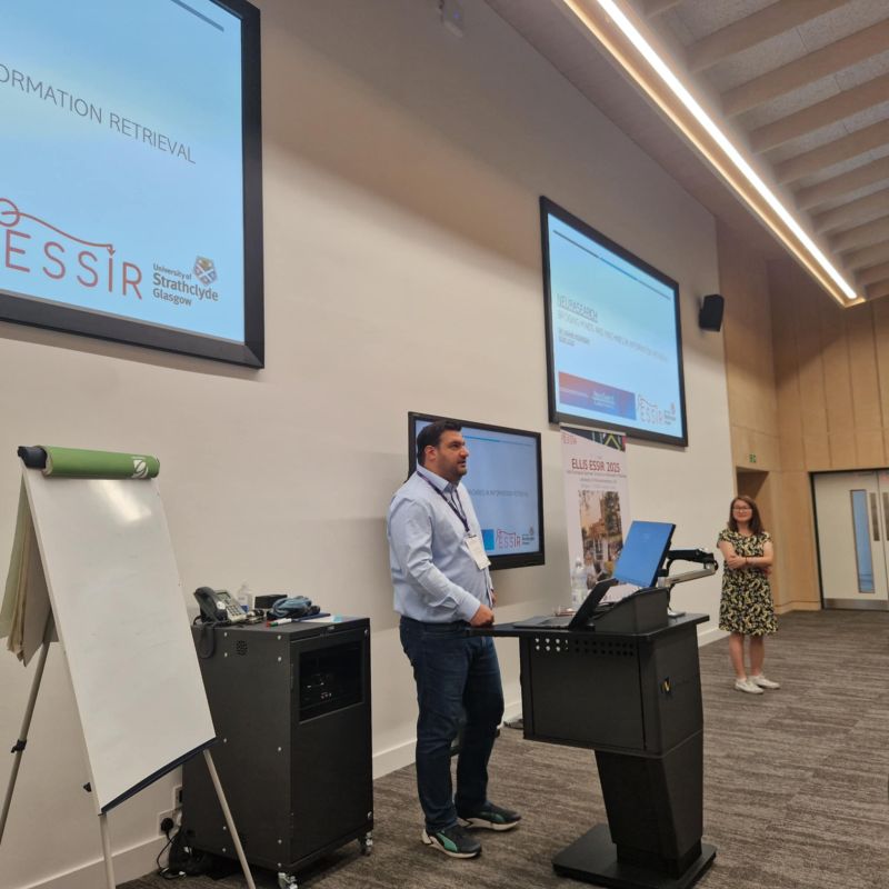 NeuraSearch Laboratory (@neurasearchlab) on Twitter photo Our very own <a href="/YashMosh/">Yashar Moshfeghi</a> is currently giving his lecture on NeuraSearch: Brain Machine Interfaces🧠 & Information Retrieval🔍, at the 16th at the 16th European Summer School on Information Retrieval (ELLIS ESSIR 2025). Our very own <a href="/YashMosh/">Yashar Moshfeghi</a> is currently giving his lecture on NeuraSearch: Brain Machine Interfaces🧠 & Information Retrieval🔍, at the 16th at the 16th European Summer School on Information Retrieval (ELLIS ESSIR 2025).