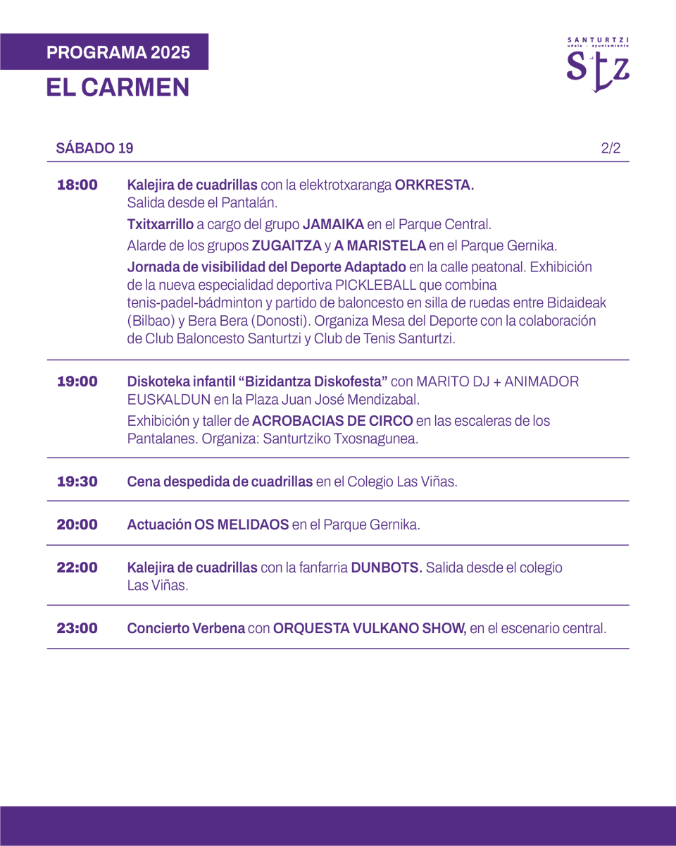 (Eusk) 📌 GAURKO EGITARAUA. Irristatu irudiak gaurko ekitaldien programazioa jakiteko. Santurtzi jaietan!⁣
----------
(Cast) 📌 PROGRAMA DEL DÍA. Desliza las imágenes para ver la programación de actos de hoy en nuestro pueblo. ¡Santurtzi en fiestas!⁣