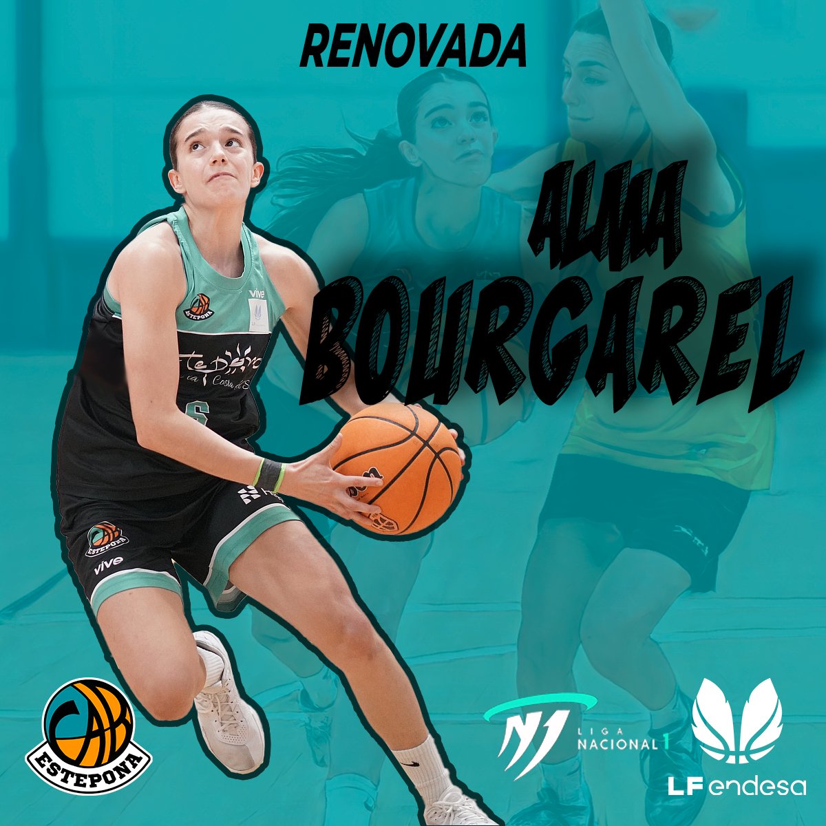 🚨 Mercado #LFEndesa: La joven argentina Alma Bourgarel (<a href="/AlmaBourgarel/">Alma Bourgarel</a>) seguirá creciendo en el <a href="/CABESTEPONA/">C.A.B. ESTEPONA</a> 

▶️ Compaginará el equipo de Nacional con su papel en el primer equipo

🗓️ 2006 | 📏 1,70 m.
⛹️‍♀️ Base | 🌍 Argentina

📝 Más información ⬇
feb.es/2025/7/9/balon…