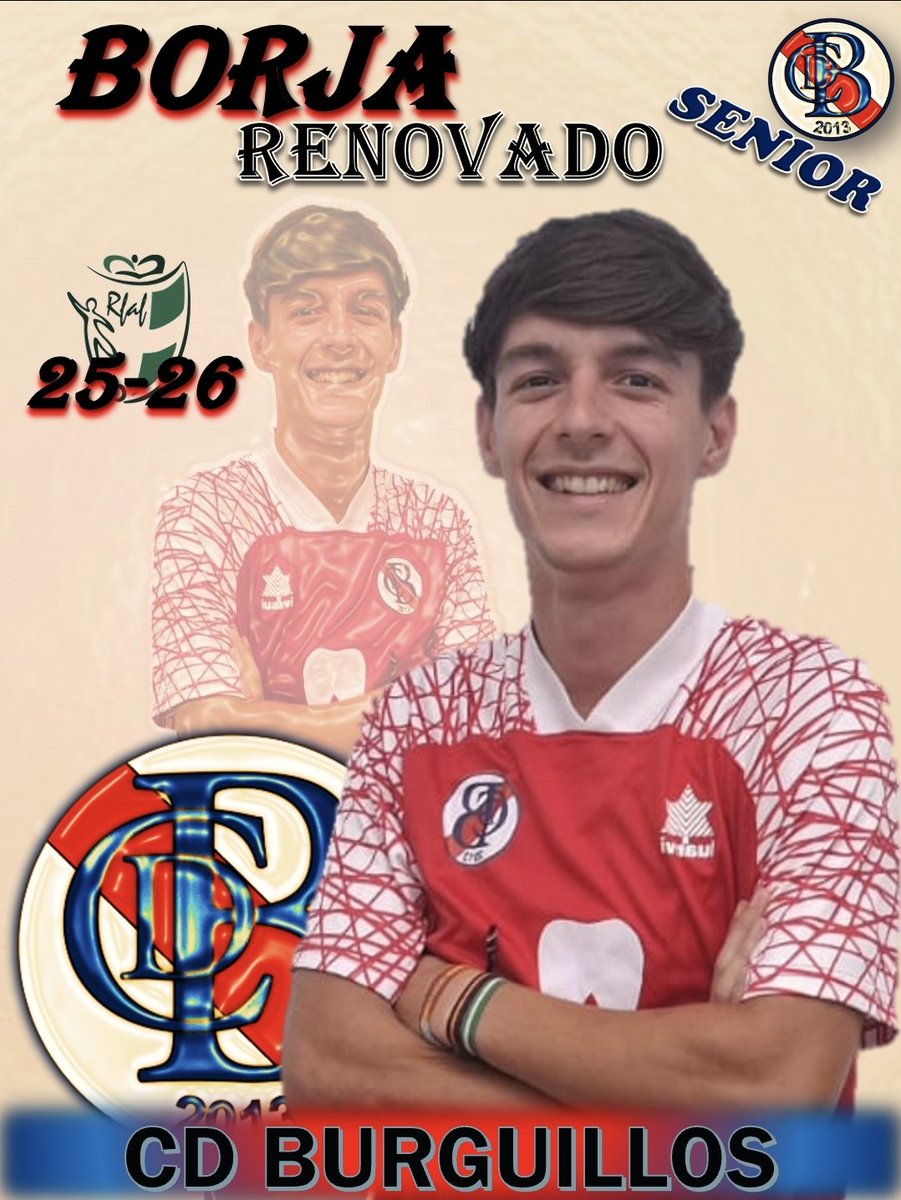 ℹ️🔊 Borja Vega Renueva un año más con  #CDBSenior para la Temporada 2025/26.
Tras incorporarse a nuestras filas  la pasada temporada, Borja vuelve a confiar en este proyecto y asi mostrar  su enorme calidad futbolística.  

Mucha suerte Borja!

#CDBurguillos ⚽️🔴🔵