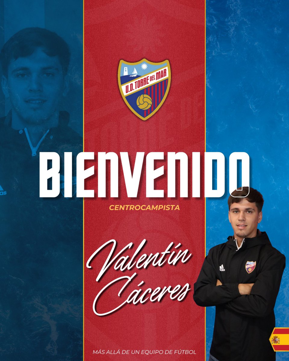¡𝘽𝙞𝙚𝙣𝙫𝙚𝙣𝙞𝙙𝙤, Chiminelli!

Estamos muy felices de anunciar la llegada Valentín Cáceres Chiminelli a la U.D. Torre del Mar.

¡Con su incorporación, seguimos construyendo el camino!

¡Juntos, vamos a por más!