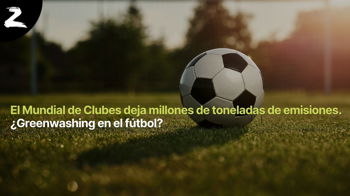 ¿#Greenwashing en el fútbol? 
El Mundial de Clubes deja millones de toneladas de emisiones. 
5.000 toneladas de  CO₂ por club, lo que equivales a las emisiones anuales de más de 1.000 coches.
👉Lee más: soziable.es/impacto-social…