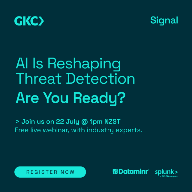 Join GKC, Splunk and Dataminr on 22nd of July at 1pm NZST for a for a breakthrough session on how #AI is redefining #threatdetection. You will get to hear insights from Splunk's very own Head of #CyberSecurity APJC, Nathan Smith! bit.ly/44k4zN5