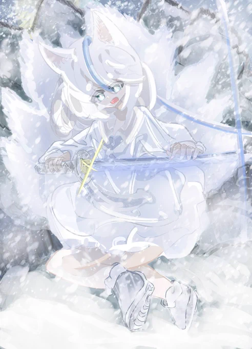 昔のうちのひんやりした冷たいイラストもよかったら見てください! 癒されます!