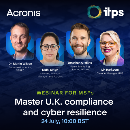 🛡️ U.K. compliance is complex — Acronis makes it simple.

Discover strategies from our Head of Student Services Martin Wilson on this expert panel on building cyber resilience while meeting the U.K.’s strictest regulations.

📅 Save your seat: acronis.events/event/uk-compl…