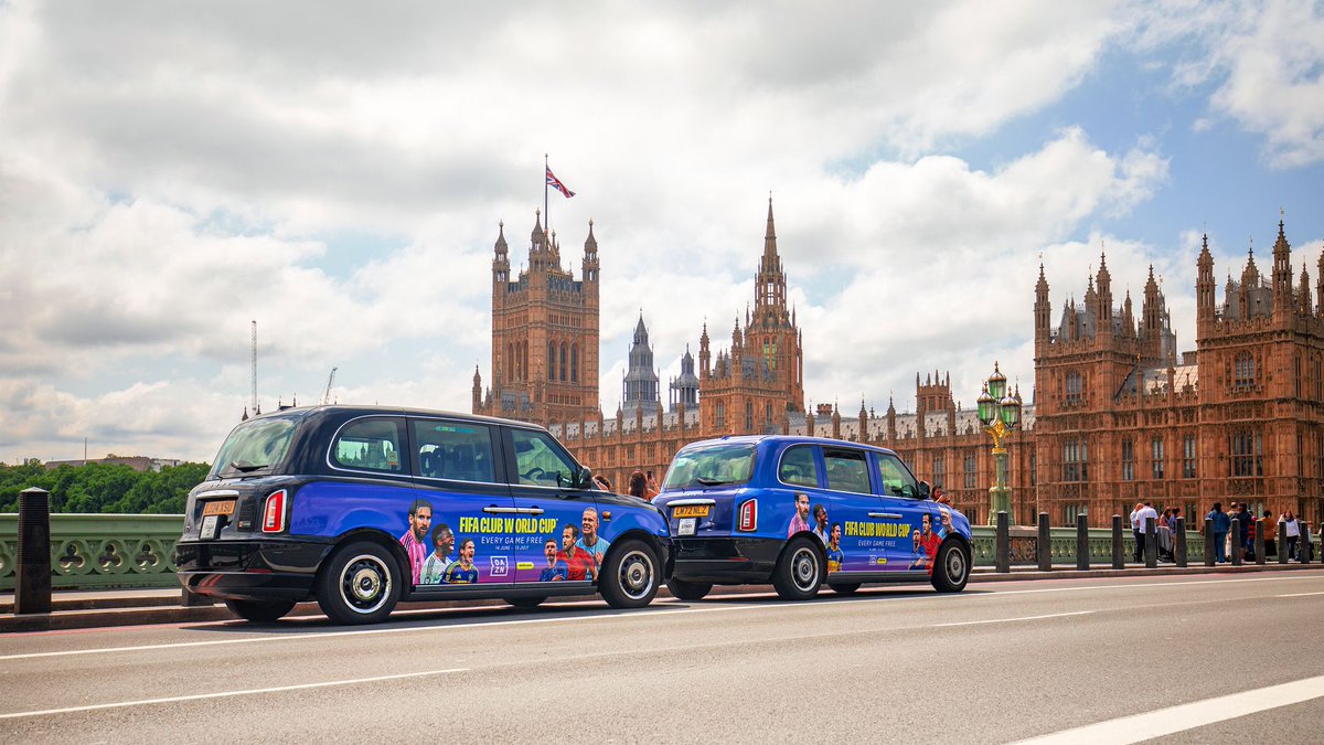 UbiquitousTaxis's tweet image. There's no shortage of excitement when a global sporting event like the FIFA Club World Cup is on TV, thanks to @DAZNFootball! Taxi advertising captures the thrill of live sport before the first whistle is blown!
#brandawareness
#taxiadvertising
#creativeadvertising