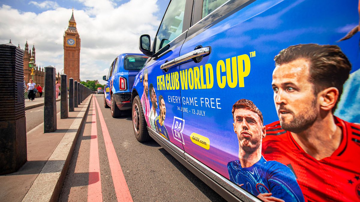 UbiquitousTaxis's tweet image. There's no shortage of excitement when a global sporting event like the FIFA Club World Cup is on TV, thanks to @DAZNFootball! Taxi advertising captures the thrill of live sport before the first whistle is blown!
#brandawareness
#taxiadvertising
#creativeadvertising