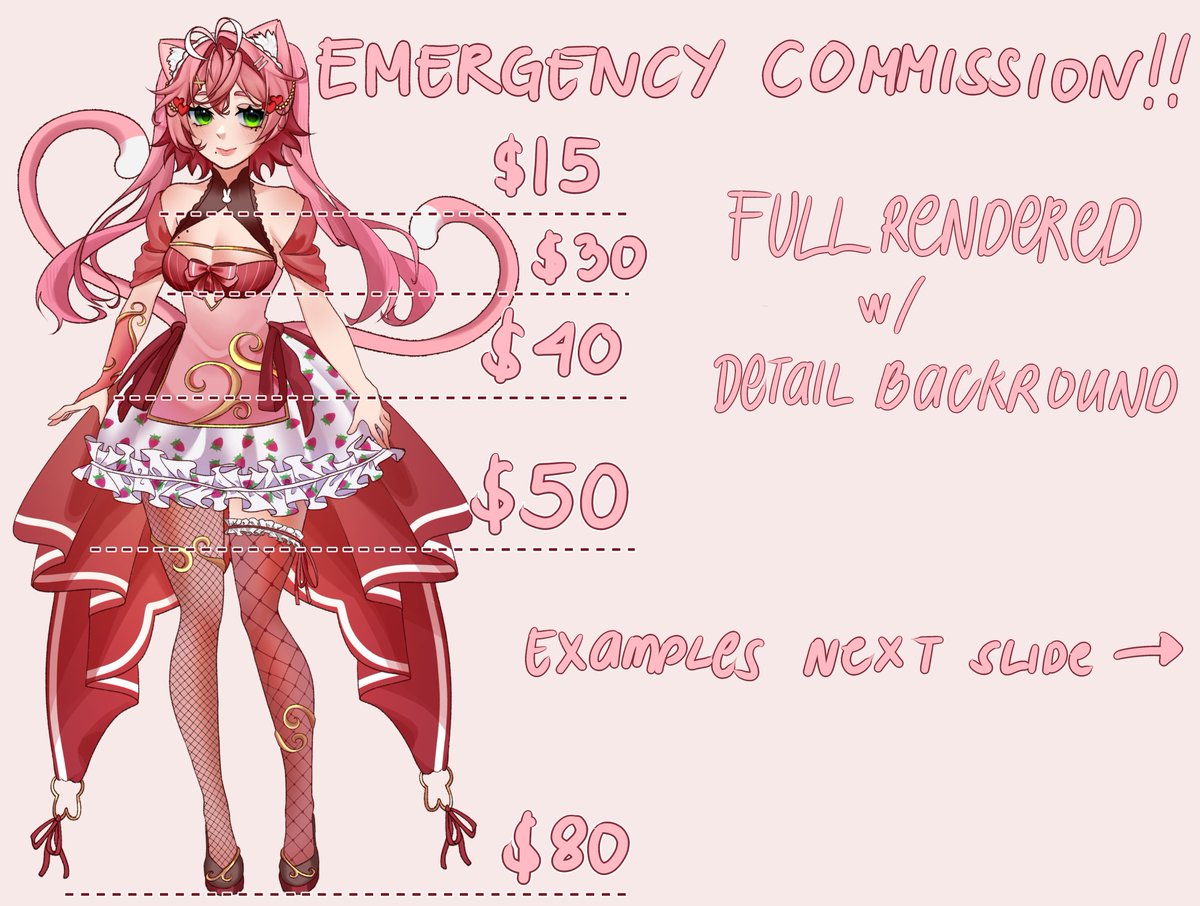 HikureiiiCh__'s tweet photo. EMERGENCY COMMISSION OPEN!!

I am now in need of paying bills or else yknow TT, Please take a look at the prices, you can DM me or Request on my VGEN.

Likes &amp; Retweet are highly appreciated! Please check it out if you're interested. Thank you!

https://t.co/aQWOJfmftm https://t.co/ajAya8ORjF