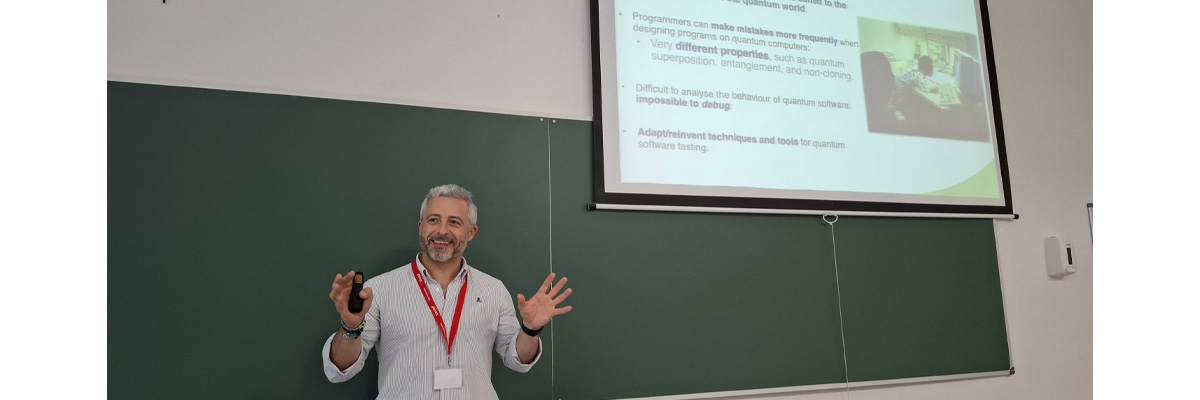 GRUPO ALARCOS (@grupoalarcos) on Twitter photo Nuestro compañero <a href="/nachogrg/">Ignacio García</a>, ha presentado el artículo titulado “Mutation-Based Quantum Software Testing” en la conferencia IQSoft 2025. En este artículo, que ha sido desarrollado conjuntamente con Macario Polo y <a href="/MASerranoMartin/">Manuel Serrano</a>.
+Info: alarcos.esi.uclm.es/N.php?id=2203 Nuestro compañero <a href="/nachogrg/">Ignacio García</a>, ha presentado el artículo titulado “Mutation-Based Quantum Software Testing” en la conferencia IQSoft 2025. En este artículo, que ha sido desarrollado conjuntamente con Macario Polo y <a href="/MASerranoMartin/">Manuel Serrano</a>.
+Info: alarcos.esi.uclm.es/N.php?id=2203