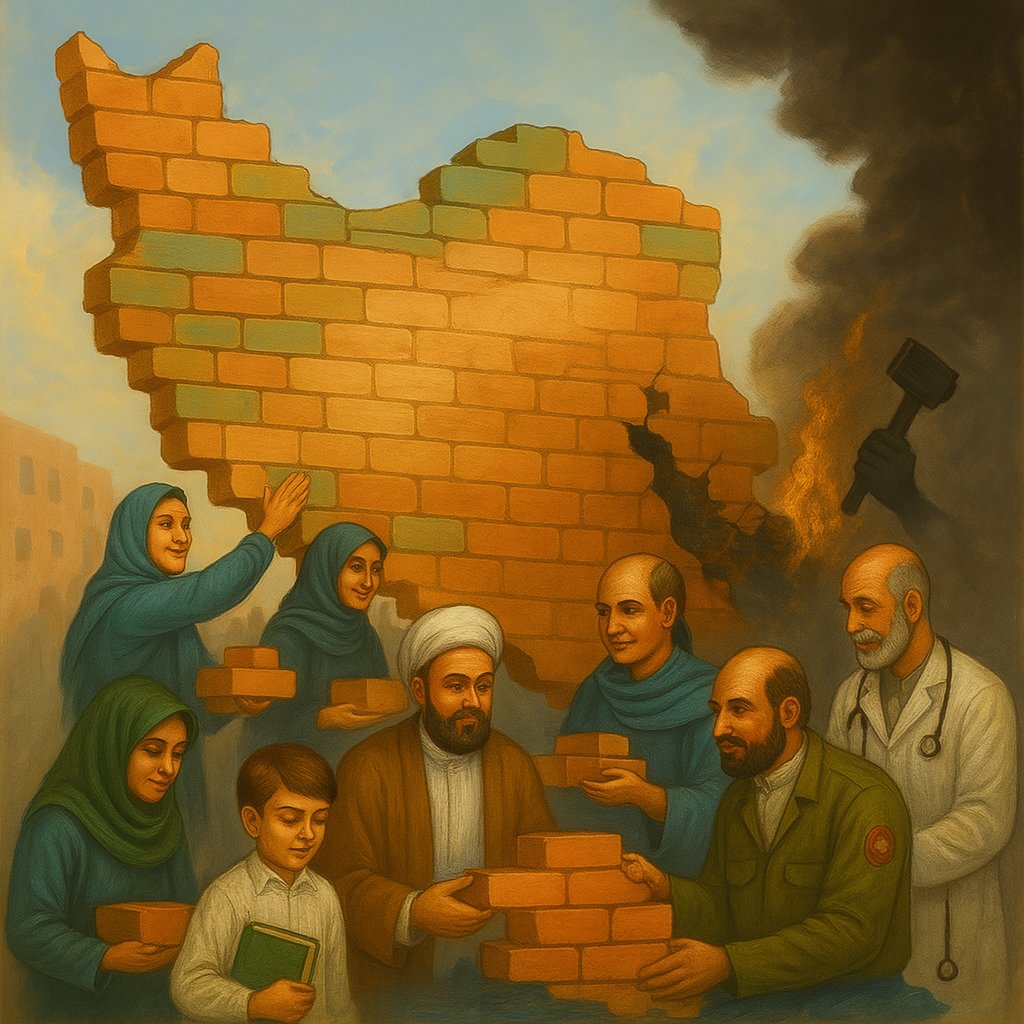 kharamidehsan's tweet image. #ای_ایران_بخوان یعنی وقت ساختن ایران است، نه سوختن آن در آتش اختلاف. وقتی دشمن عیان با تفرقه‌افکنی کشور را هدف گرفته، برخی هم—دانسته یا ندانسته—با روایت‌هایی از استعفا یا تطهیر آمریکا، آب به آسیاب می‌ریزند.
ما اما کنار هم می‌مانیم.