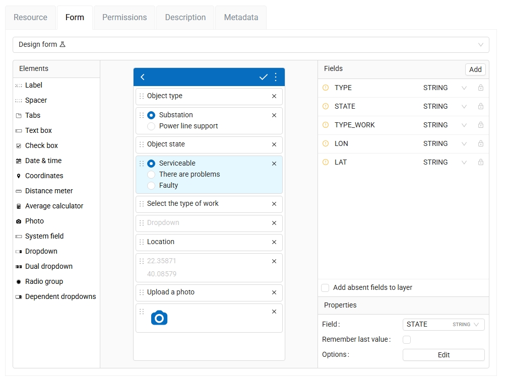 Create mobile forms in your web browser

With the recent NextGIS Web update you can choose between several ways to create a data collection form for your mobile app:

— Build a form directly in Web GIS
— Upload a NGFP file
— Create a form+new layer from desktop Formbuilder