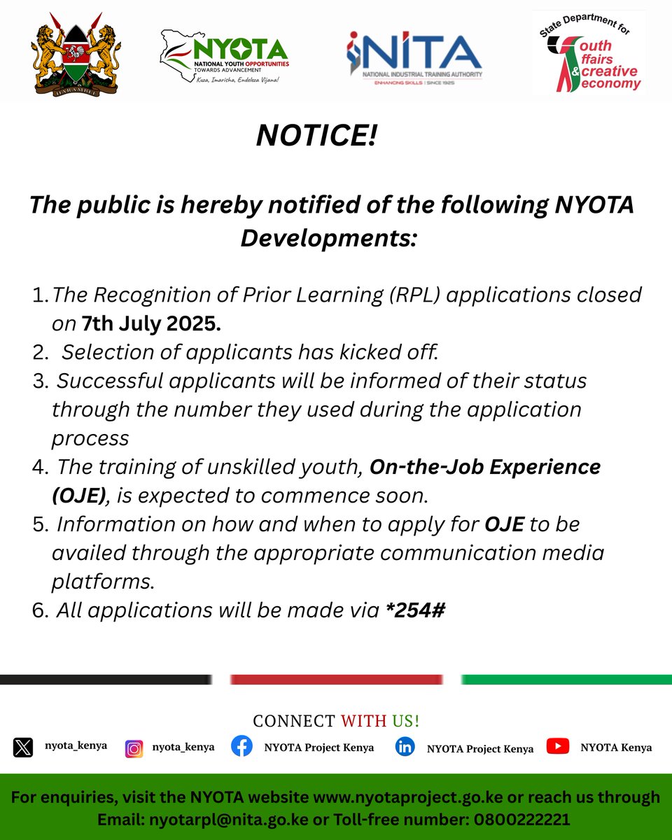 📌 Update on NYOTA RPL