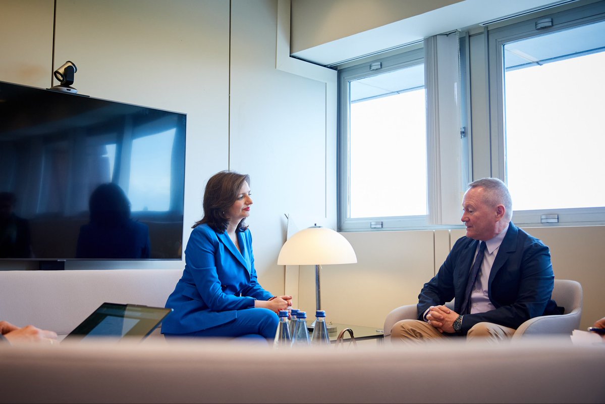 CommissionerHR's tweet image. Constructive meeting today with @Mariana_Betsa, Deputy Minister for Foreign Affairs of #Ukraine, on protecting victims of Russia’s aggression, including in temporarily occupied territories of Ukraine, and my memorandum on human rights elements for peace in Ukraine…