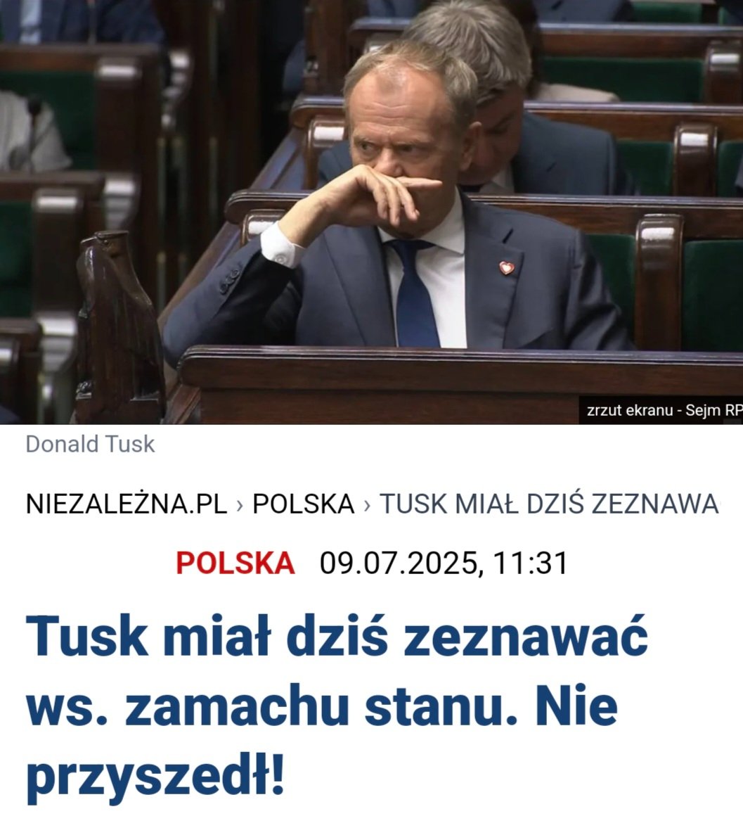 Miał dziś osrus zeznawać, jednak nie stawił się na wezwanie.
Sędzia Przemysław Radzik:
"Zostaną podjęte czynności w celu przymuszenia świadka do złożenia zeznań".
Od tego co zrobił, nigdzie już nie ucieknie.
To początek jego końca.
Jego i tej całej przestępczej bandy.