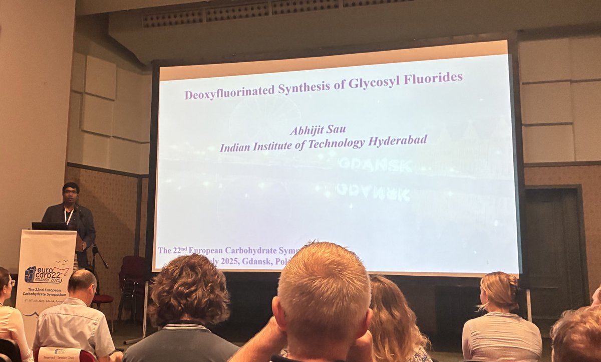 M. Carmen Galan (@mcgalan_bristol) on Twitter photo Really proud to see alumni <a href="/ASau_Chem/">Abhijit Sau</a> now <a href="/IITHyderabad/">IIT Hyderabad</a> presenting his independent work as PI <a href="/eurocarb22/">Eurocarb22</a> Really cool synthetic work!!! Really proud to see alumni <a href="/ASau_Chem/">Abhijit Sau</a> now <a href="/IITHyderabad/">IIT Hyderabad</a> presenting his independent work as PI <a href="/eurocarb22/">Eurocarb22</a> Really cool synthetic work!!!