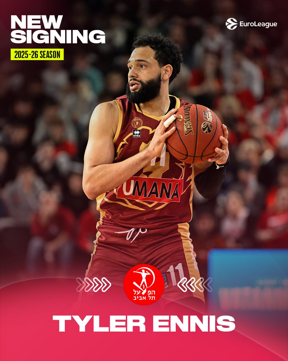Turkish Airlines EuroLeague (@euroleague) on Twitter photo Another <a href="/HapoelTLVBC/">Hapoel Tel Aviv BC</a> signing, <a href="/TylerEnnis/">Tyler Ennis</a> joins the roster on a 2-year deal! ✍️
📄 Read more: euroleaguebasketball.net/en/euroleague/… Another <a href="/HapoelTLVBC/">Hapoel Tel Aviv BC</a> signing, <a href="/TylerEnnis/">Tyler Ennis</a> joins the roster on a 2-year deal! ✍️
📄 Read more: euroleaguebasketball.net/en/euroleague/…