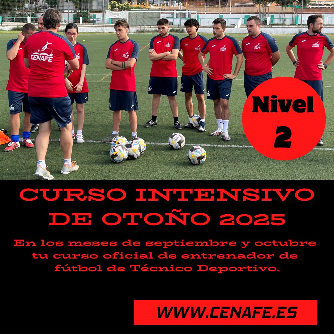 CenafeEscuelas's tweet photo. Curso Intensivo de Otoño de 𝘾𝙀𝙉𝘼𝙁𝙀: ¡Tu oportunidad de formarte como entrenador!

Si estás buscando una formación de calidad en el mundo del fútbol y quieres aprovechar al máximo el otoño, el Curso Intensivo de Otoño de 𝘾𝙀𝙉𝘼𝙁𝙀 es tu mejor opción. 

#nivel2 #cenafe https://t.co/vWtXaqKWeU