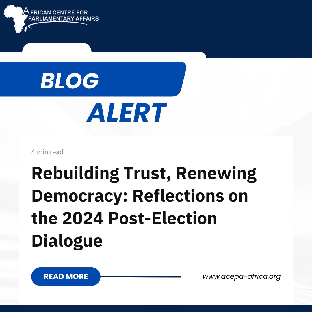 AcepaAfrica's tweet photo. In our latest blog, Dr. @DramanRasheed, our ED, shares his thoughts on fostering greater political tolerance, based on his contributions at the 2024 Post-Election Dialogue, convened by Ghana’s Peace Council in July this year. 

Read the blog here: https://t.co/7a9vYCxjVi

#acepa https://t.co/qtv22BMNFA