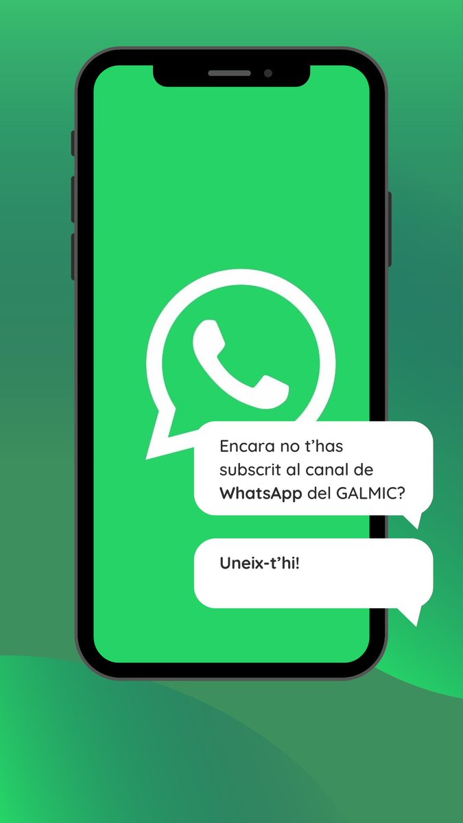 galmicuib's tweet image. 📲Encara no t'has subscrit al canal de WhatsApp del GALMIC? Pots fer-ho amb aquest enllaç: whatsapp.com/channel/0029Vb…