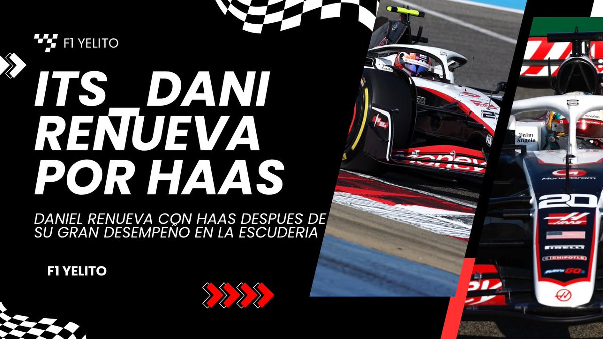 F1Yelito's tweet photo. 🔁 OFICIAL: ITS DANI renueva con Haas

El equipo americano mantiene a su piloto insignia para otra temporada en F1 Yelito.

Confianza total en su rendimiento. ¿Estará listo para pelear por más?

#F1Yelito #ItsDani #Haas #Simracing https://t.co/CUfniTGgRd