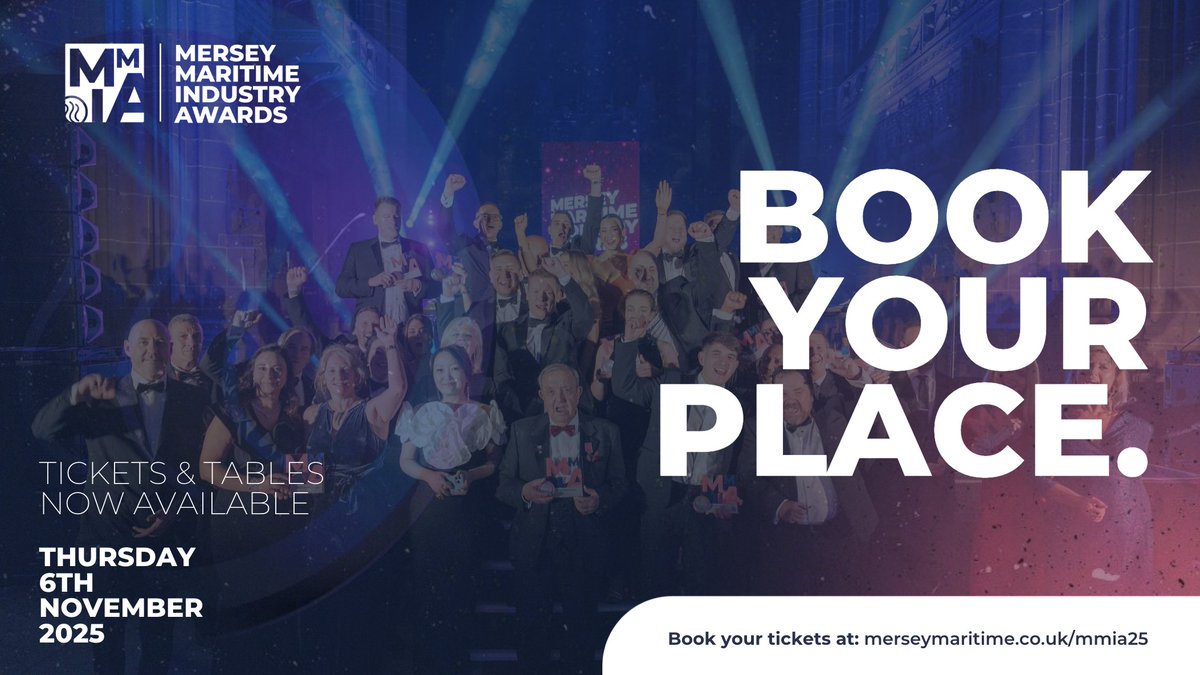 Now in their eleventh year, the Mersey Maritime Industry Awards are a true celebration of the strength, resilience, and diversity of the North West’s maritime industry – a sector worth £5bn to the LCR alone. 🏆

📢 Book your tickets/tables: hubs.ly/Q03wpZJm0