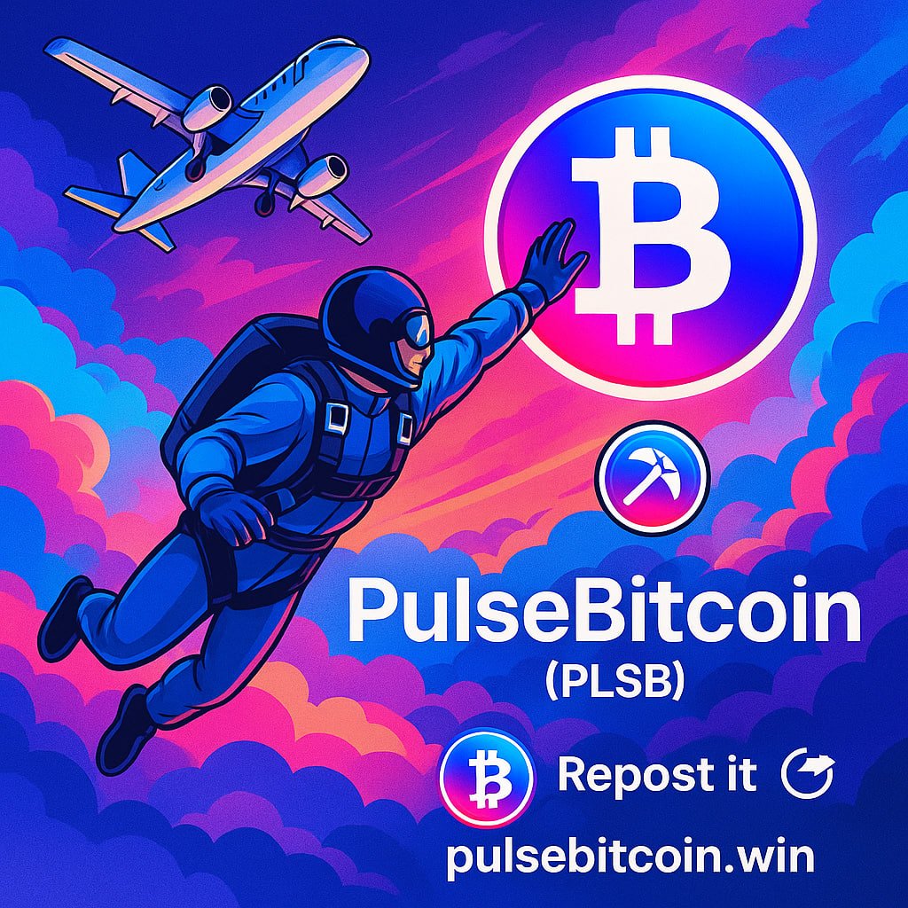 PulseBitcoinPL's tweet photo. 🪂 Take the leap—PulseBitcoin lands where fees vanish.
🔥 0.1% burn on every mint
⚡️ 1000 TX/s @ $0.001 fee
🌿 Eco-software ASIC mining
🔒 CertiK audited & immutable
👉 https://t.co/yhhpKa2xJa 🔁 Repost it!
#PulseBitcoin #PLSB #CryptoJump https://t.co/KICA7xVxcO