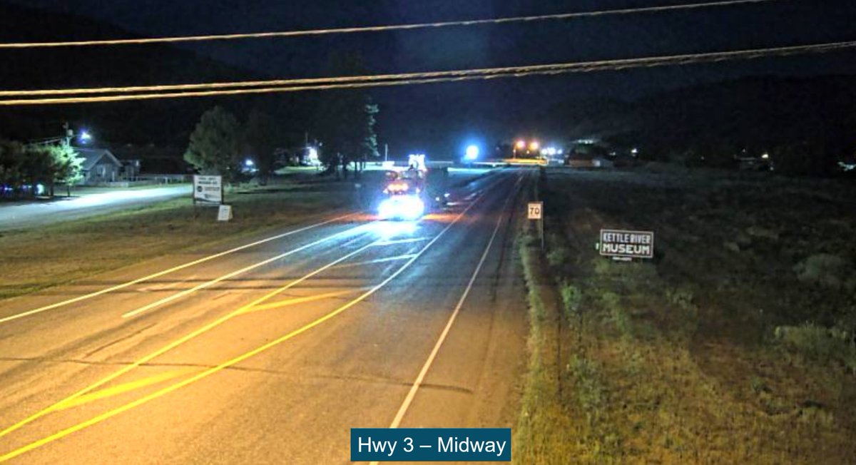 DriveBC's tweet photo. π£οΈ A Look Around BC.
#MidwayBC #BCHwy3
Current conditions as of 3:57am Wednesday 9 July 2025: partly cloudy and 15 degrees.
Today's forecast: mostly sunny with a high of 27 degrees.
https://t.co/MNovn5LekK https://t.co/LIE2OiJyxb
