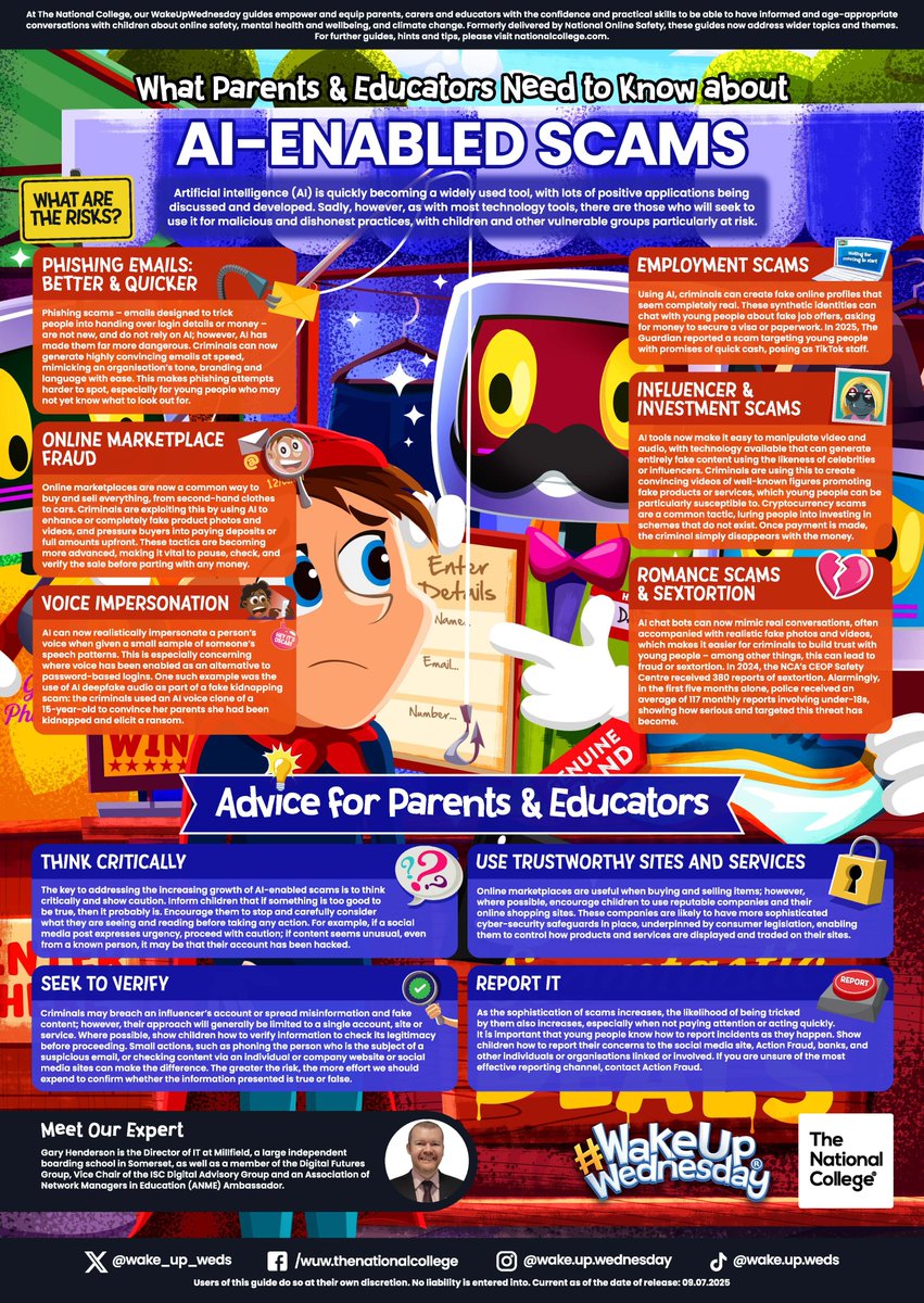 Parkside Chingford (@parkside21e4) on Twitter photo AI scams are getting smarter 🤖📷 From deepfake voices to fake videos, online fraud is evolving fast. Our <a href="/wake_up_weds/">Wake Up Wednesday</a> guide reveals what parents and educators need to know 📷 #proudtoshine AI scams are getting smarter 🤖📷 From deepfake voices to fake videos, online fraud is evolving fast. Our <a href="/wake_up_weds/">Wake Up Wednesday</a> guide reveals what parents and educators need to know 📷 #proudtoshine