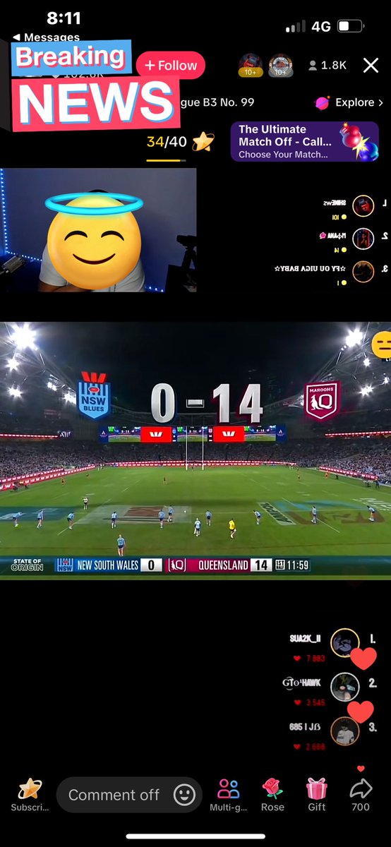 yanuyanugirl's tweet photo. Moved to Aus for the $$ but this is how im watching game 3 #StateofOrigin https://t.co/z12RlU3j58