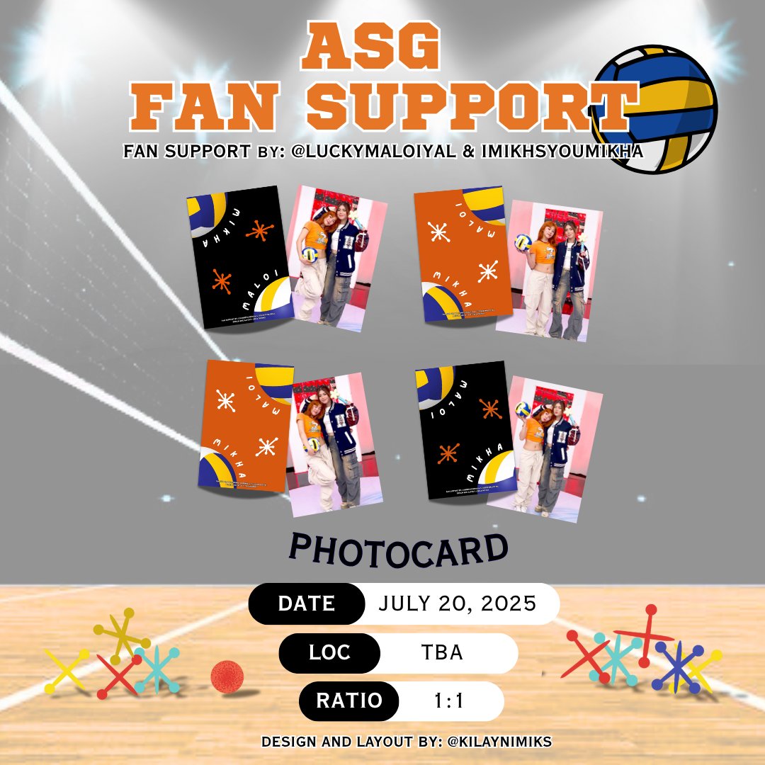 ASG 2025 Fan Support by <a href="/LuckyMaloiyal/">Onse ౨ৎ 🤟🐼</a> &amp; <a href="/IMikhsYouMIKHA/">Je eM 🦖</a> 🏐

Solid mo parin <a href="/kilaynimiks/">B | IA 📚</a> 🫶

Mikhaloi kayo dyan!! Dala 'to ng pangungulila namin sa UnoCam ❤️💛

•like &amp; rt
•1:1
•Random bigay lol
•No no dumog baka umiyak kami