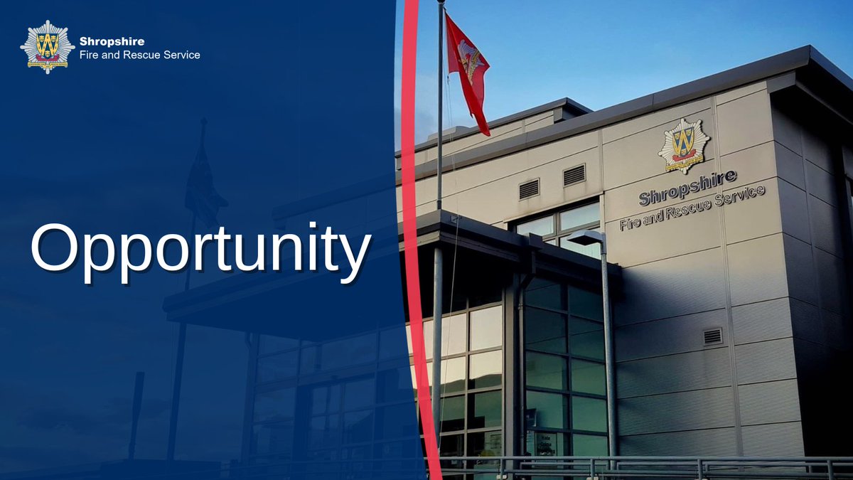 🚨Job Alert🚨
A vacancy has arisen for a Equality, Diversity &amp; Inclusion Officer
💰Grade 9 - £37,938 per annum
⌚37 hours per week
🪧23 months Fixed-Term Contract / Secondment
Full details &amp; to apply: shropshirefire.wm-jobs.co.uk/members/module…