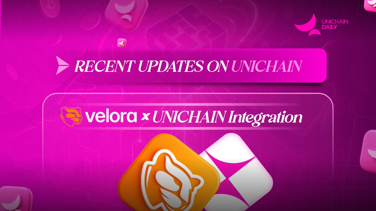 Unichain Daily (@unichaindaily) on Twitter photo Velora × Unichain Integration
• <a href="/VeloraDEX/">Velora (formerly ParaSwap)</a> has officially integrated with Unichain, bringing users: Lightning-fast swaps Improved trading rates
• Built-in MEV protection for safer transactions
• This partnership marks a significant upgrade in user experience and DeFi Velora × Unichain Integration
• <a href="/VeloraDEX/">Velora (formerly ParaSwap)</a> has officially integrated with Unichain, bringing users: Lightning-fast swaps Improved trading rates
• Built-in MEV protection for safer transactions
• This partnership marks a significant upgrade in user experience and DeFi
