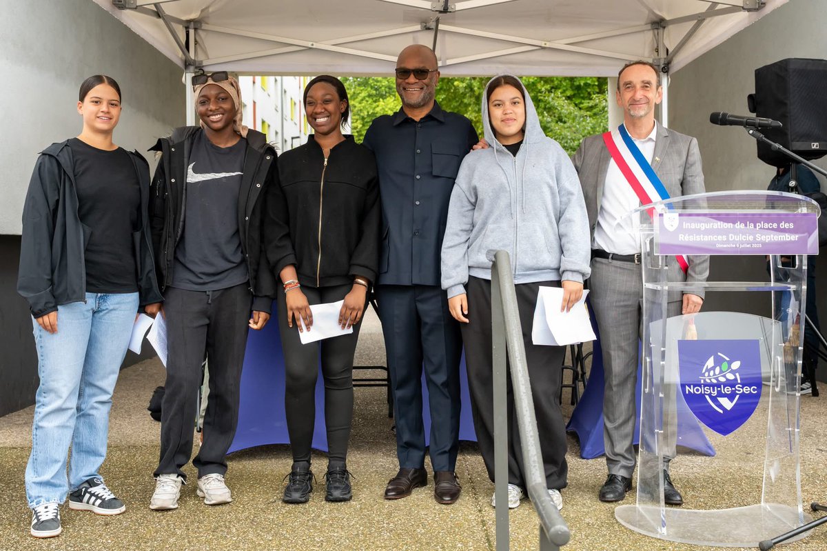 NathiMthethwaSA's tweet photo. We are honoured to attend the inauguration of Place Dulcie-September in Noisy-le-Sec,France.

This Dulcie September’s tribute, reminds us of her legacy in the struggle against apartheid. We commend Mayor Olivier Sarrabeyrouse and all who continue to seek justice. https://t.co/J1e0e8lPKF