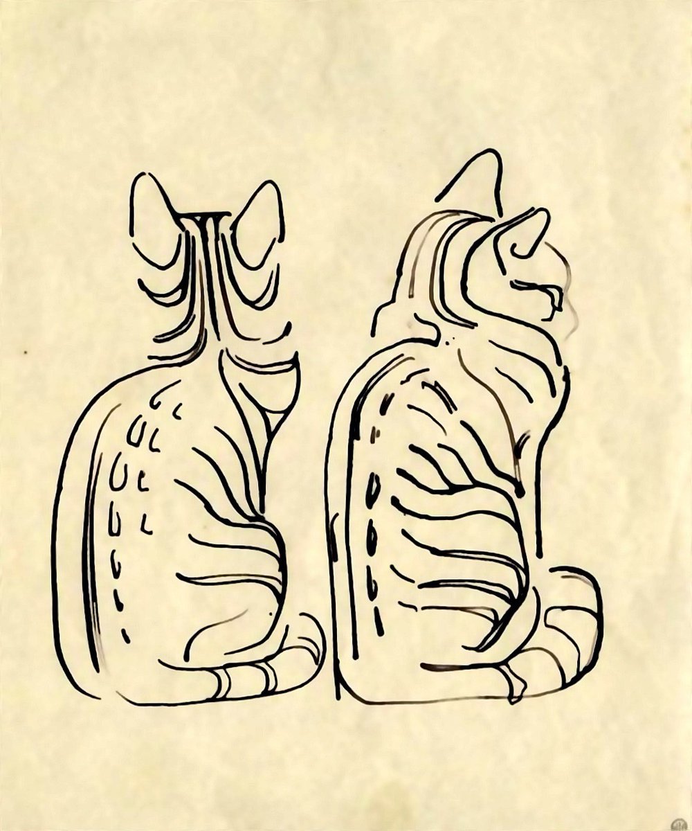 #cat #cats #art 

Walter Anderson, Two Cats, 1940