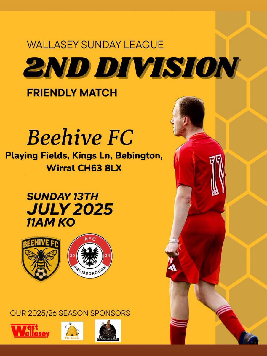 Beehive FC (@beehive_fc25) on Twitter photo We turn our focus too <a href="/AFCBromborough/">AFC Bromborough</a> this Sunday come down and show the lads some support at  Playing Fields, Kings Ln, Bebington, Wirral CH63 8LX. UTFB⚫️🟡🐝 We turn our focus too <a href="/AFCBromborough/">AFC Bromborough</a> this Sunday come down and show the lads some support at  Playing Fields, Kings Ln, Bebington, Wirral CH63 8LX. UTFB⚫️🟡🐝
