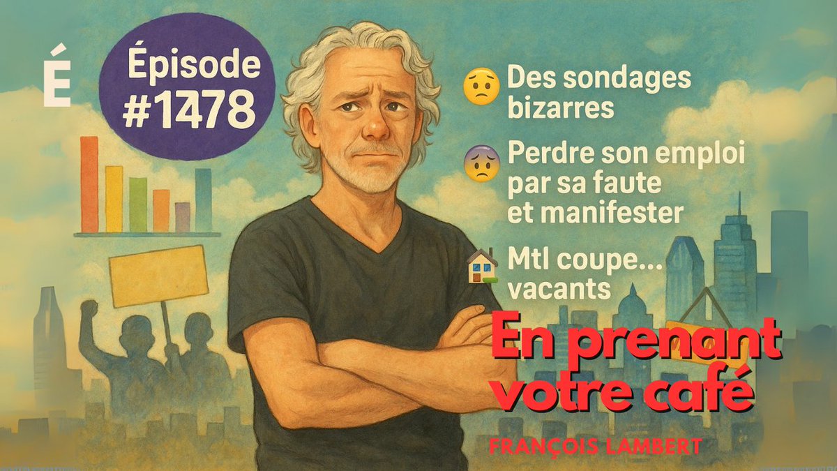 frank_sbr's tweet image. 🎙️🟣 Épisode #1478 : Des sondages bizarres, Perdre son emploi par sa faute et manifester, Mtl coupe… vacants
🎧📡 L’épisode du jour est ici : youtu.be/A-zgjU9-BGQ
📰💻 Actualités
🌟🍽️ Derrière une étoile Michelin : Ferrer
📊🤔 Stats Canada et leur bizarre de…