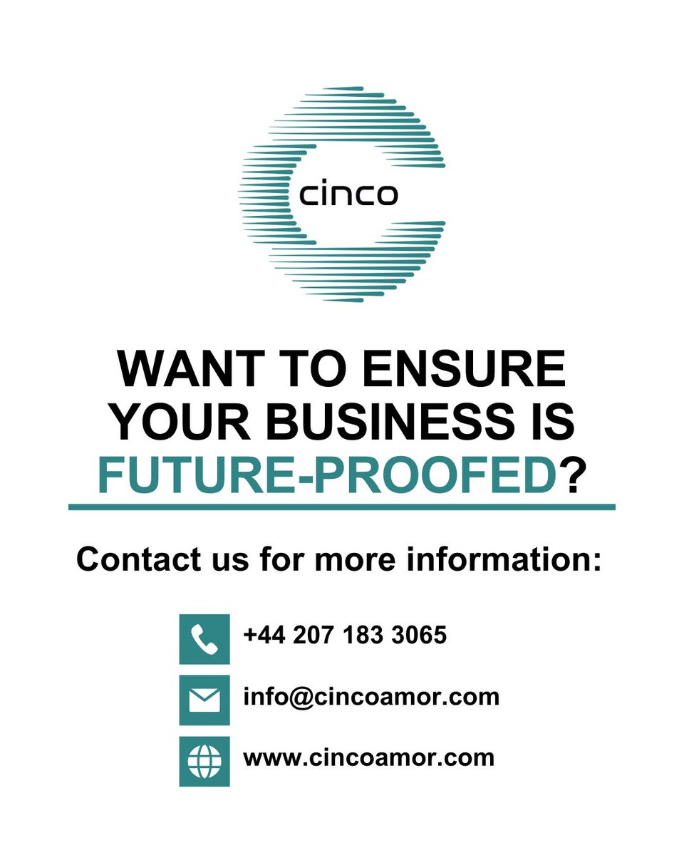 cincoamorltd's tweet image. Future-proof your business with infrastructure modernisation. Boost agility, security &amp;amp; scalability through cloud, automation &amp;amp; smarter IT. Don’t wait, contact Cinco today.

Tel: 02071833065

#InfrastructureModernisation #DigitalTransformation #FutureProof #CyberSecurity #Cinco