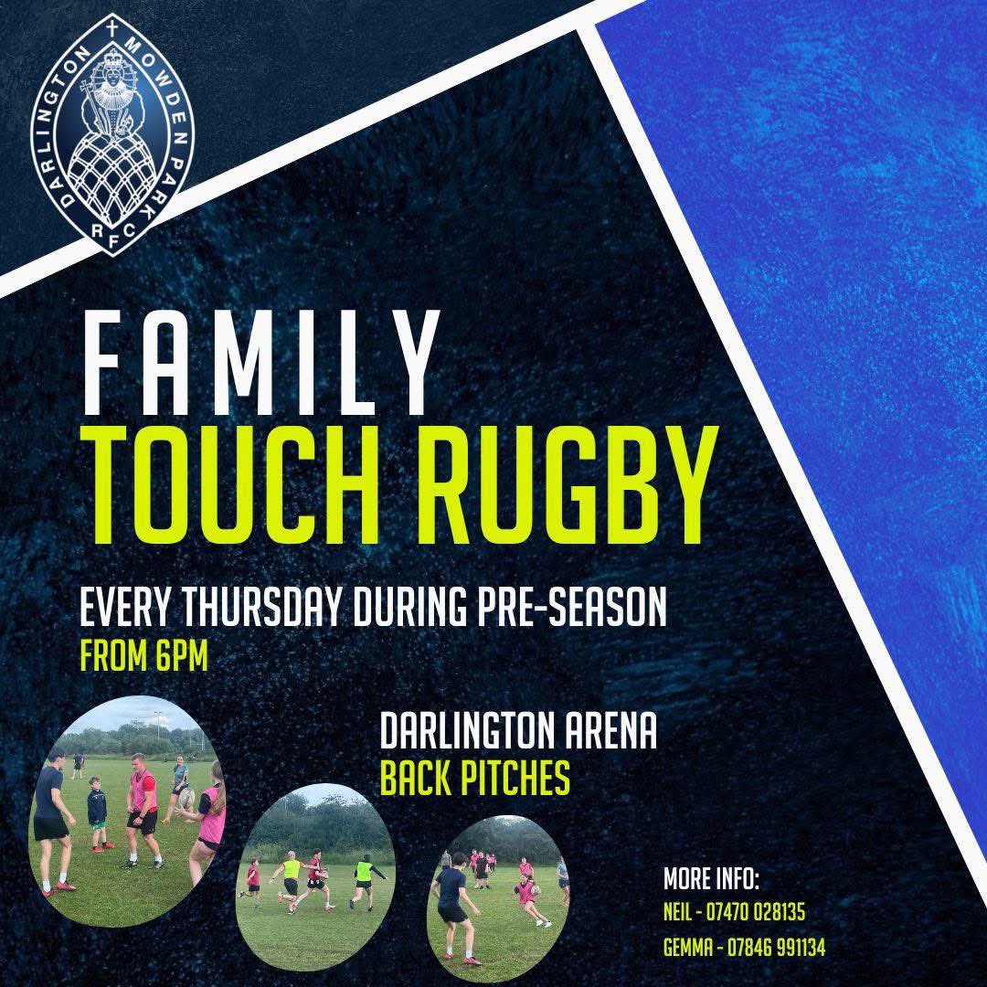 🔵Social Touch Rugby continues every Thursday!⚪️

Any age, any ability, everyone welcome 🙌🏼

Thursday Evenings (Throughout July) 
6pm Start 
Back Pitches 

#MowdenFamily