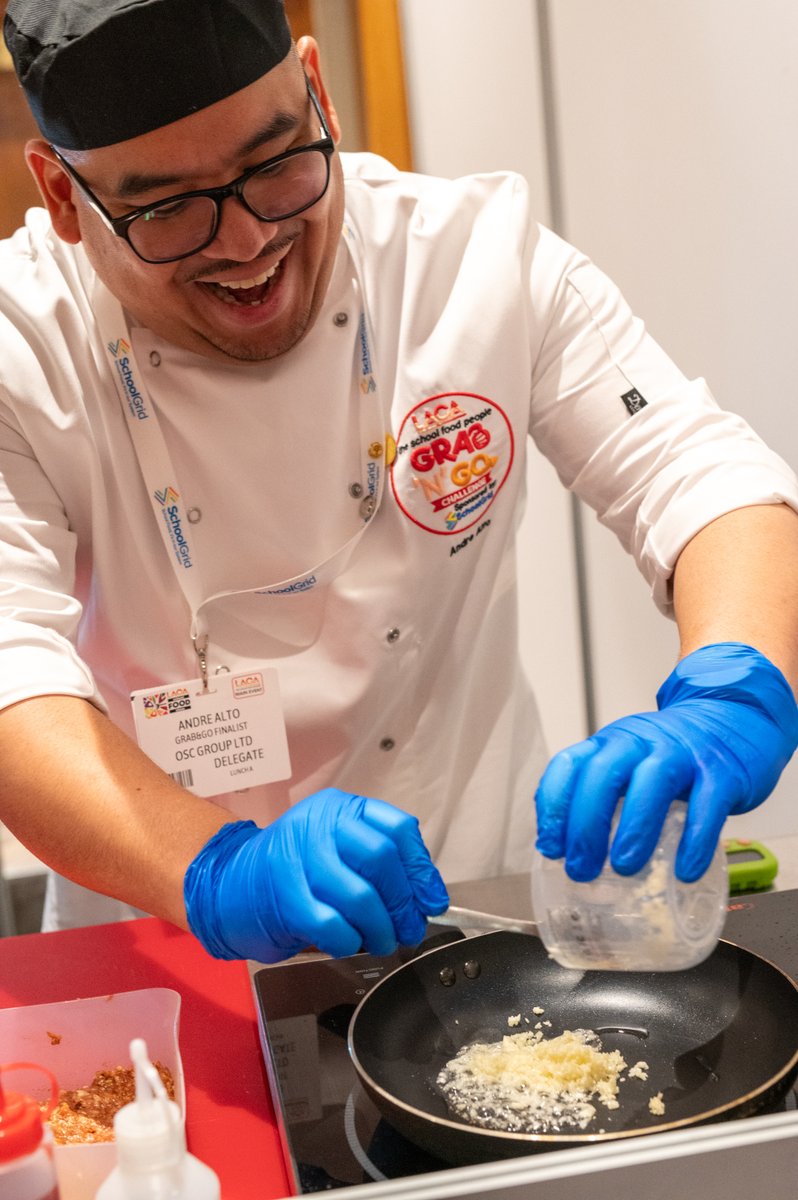 What a fantastic night! Congratulations again to Grab 'N' Go winner Andre Alto 🏆 Don’t miss him LIVE on the LACA stage (Hall 1) at 12 noon, demonstrating his winning dish: a delicious longganisa rice burger 🍔🇵🇭 #LACA2025 #LACAME  <a href="/LACA_UK/">LACA</a>  @AndreAcademy