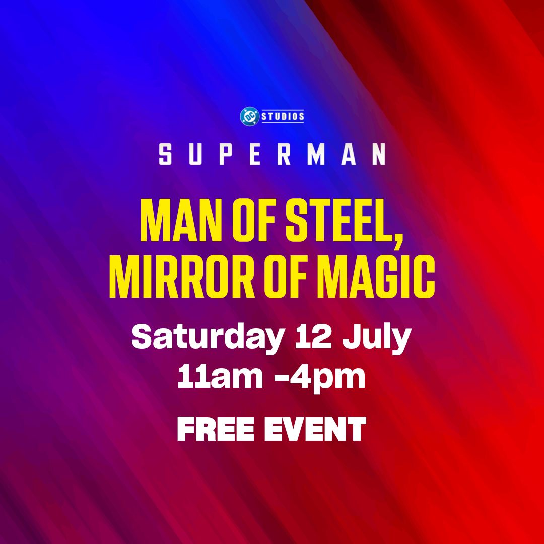 Superman is landing at The Light Sheffield this Saturday! 🦸‍♂️

Join us for the release and snap a FREE photo at our magic mirror photo booth, hosted by Ace Parties 🪞📸

⏰ 11am – 4pm

Grab your tickets here 👉 sheffield.thelight.co.uk/superman