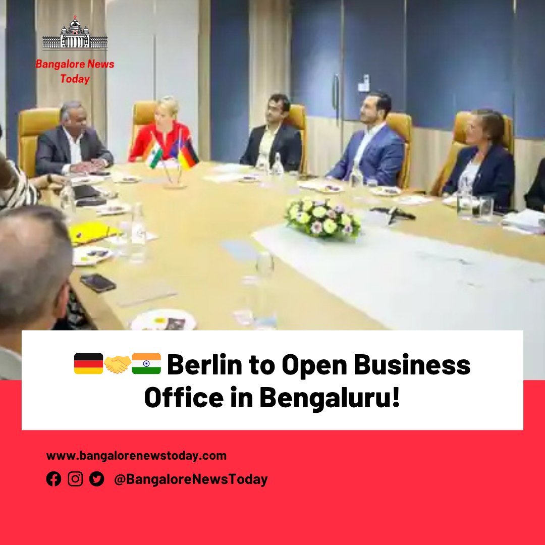Big news for #Bengaluru! 🚀 Berlin is setting up a business outpost in Karnataka’s capital, boosting global ties and opening doors for innovation, tech, and investment 🌍💼

#BerlinBengaluru #GlobalBusiness #StartupHub #KarnatakaNews #GermanyIndia #InnovationAlliance