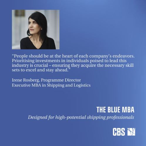 CBS_MBA's tweet photo. Irene Rosberg: A Visionary Leader in Maritime Education
Read the feature here >> https://t.co/rDNIy2BpdI
To learn more about the Blue MBA, download the brochure here >> https://t.co/LgBTEbIRuz
#BlueMBA #CopenhagenBusinessSchool #shipping #maritime @RosbergIrene https://t.co/cHaLn89bCD