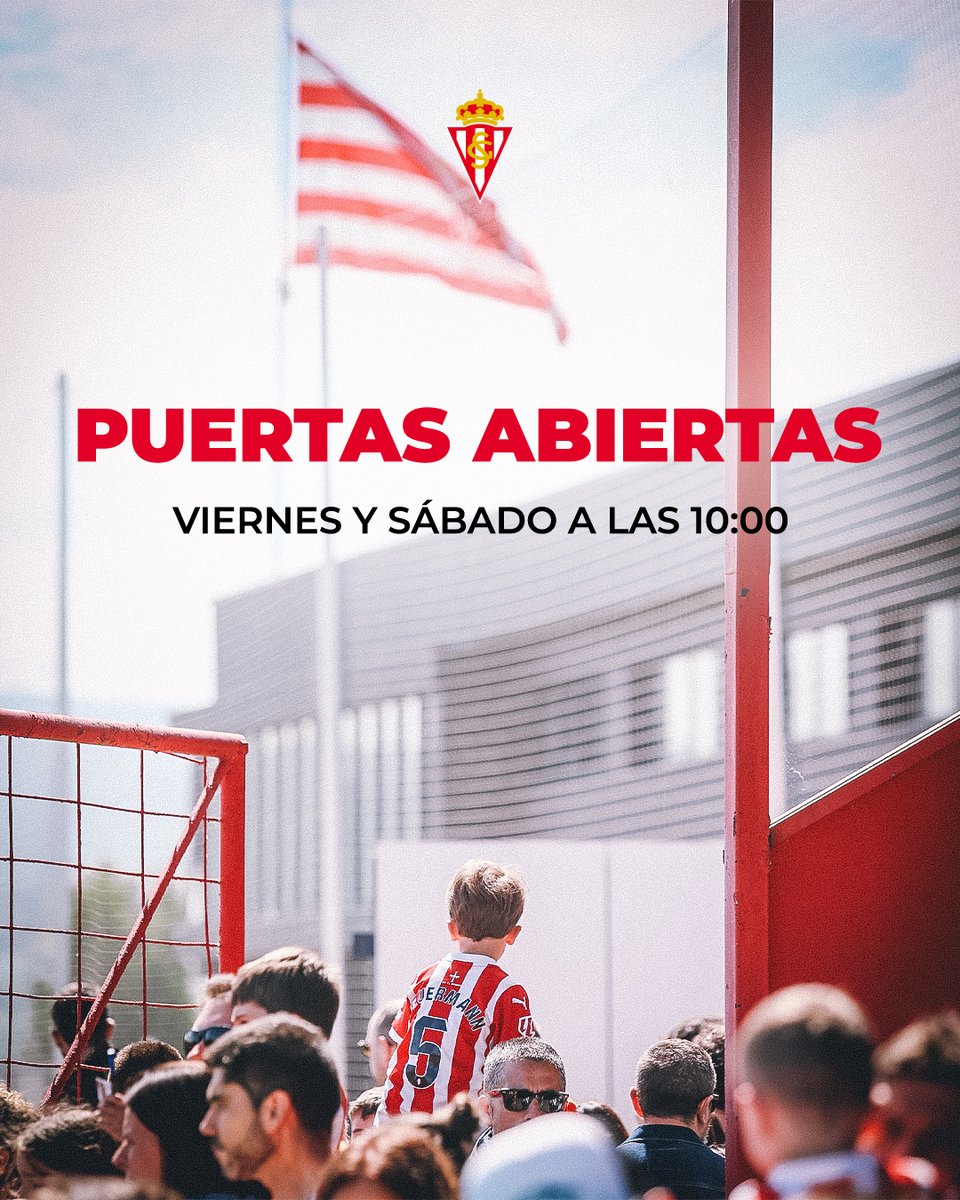 🔴⚪ Viernes y sábado, entrenamientos con puertas abiertas.

🕔 10:00 horas. 📍 Campo 1.  

😃 Nos vemos en Mareo, 𝐚𝐟𝐢𝐜𝐢𝐨́𝐧 🫂.